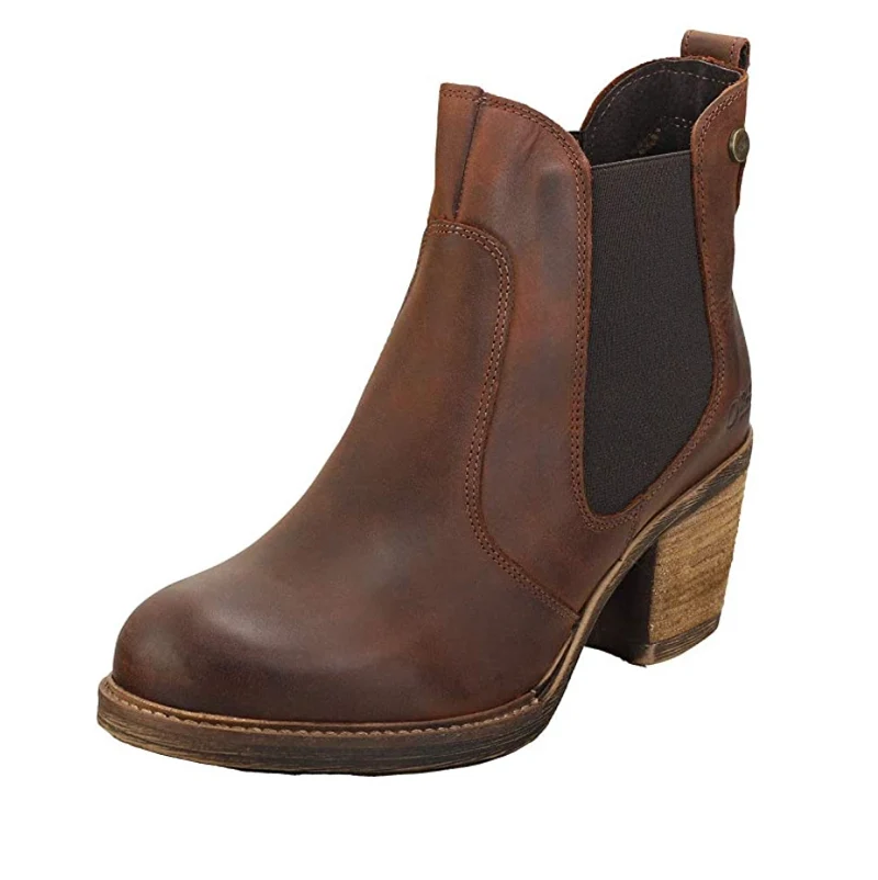 Oak & Hyde Frauen Ost Chelsea Cesar Leder-Ankle-Boot – Braun
